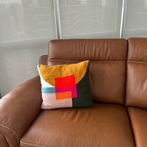 West Elm Colorblock Geometric Throw Pillow Cover & Pillow Vibrant Multicolor